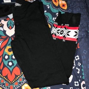 Pink Christmas leggings